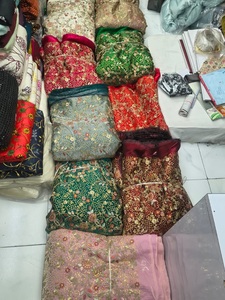 Coding Embroidery Fabric Embroidered Silk Fabric Lace Fabric For Kaftan Abaya Modest Fashion Garment Manufacturers Global Export - Product Image 2