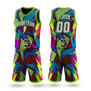 Uniforme de Baloncesto con Diseño Personalizado OEM, 100% Poliéster Transpirable, Cuello en V, Sublimación, Logotipo Personalizado, Número del Equipo/Club Cosido - Product Image 4