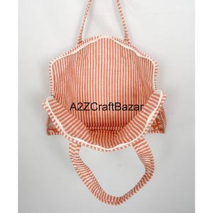 Handmade Classy Laptop <b>Bag</b> 100% Cotton Hand Block Print Quilted Zipper Closure <b>Large</b> Capacity Office Laptop And School <b>Bag</b> - Product Image 1