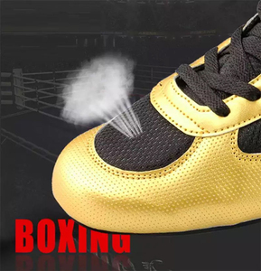 Zapatos de Boxeo Ergonómicos con Soporte de Arco Flexible, Botas de Combate de Perfil Bajo, Zapatos de Boxeo Planos para Equilibrio y Sparring - Product Image 3