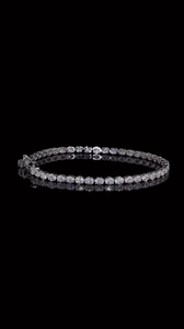 Pulsera de tenis de lujo de plata 925 con moissanita, elegante pulsera de piedras preciosas de corte ovalado brillante, joyería fina, regalo para mujeres y hombres - Product Image 2