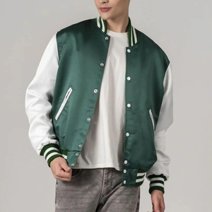 Chaqueta de satén personalizada para hombre con material suave, estilo moderno, diseños personalizados, colores y ajuste cómodo para marcas de moda. - Product Image 1