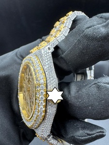 Montre ZAWO HOUSE en moissanite pour femme, vintage, analogique, en acier inoxydable, mouvement mécanique, style hip-hop, montre unique en argent - Product Image 3