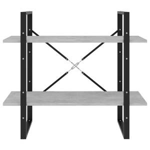 Estantería de madera de ingeniería de 2 niveles en gris hormigón 31,5 "x 11,8" x 27,6 "tamaño elegante gris hormigón 31,5" x 11,8 "x 27,6" estantería - Product Image 4