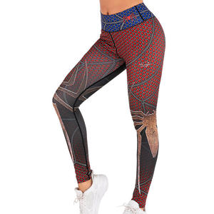 Leggings de Cintura Alta con Estampado Geométrico, Elásticos, Transpirables, de Secado Rápido, Ropa Deportiva para Mujer - Product Image 3