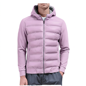 Dernier design, veste matelassée unisexe sur mesure, coupe ajustée, polyester/coton, col mandarin, rembourrage frontal, fermeture éclair, capuche, hiver - Product Image 6