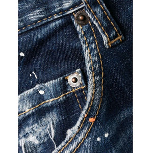 Jeans de Mezclilla Holgados Vintage Personalizados para Hombre, Jeans de Mezclilla Apilados de Alta Calidad, Jeans Holgados de Mezclilla para Hombre con Logotipo - Product Image 2