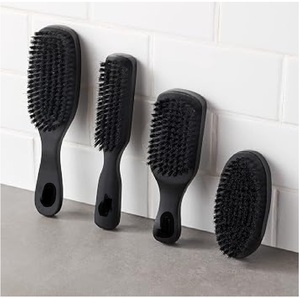 Brosse à barbe en nylon et bois Maclura pour hommes, brosse à huile pour barbier - Product Image 6
