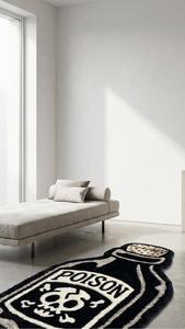 Alfombra Moderna de Lana con Forma de Botella Única, Tejida a Mano, Suave y Afelpada, para Decoración de Dormitorio o Sala de Estar - Product Image 2