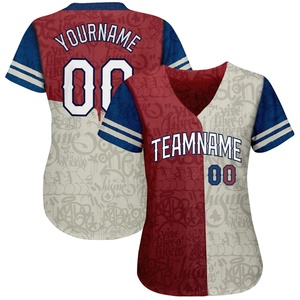 Camiseta de béisbol unisex totalmente sublimada, kit de equipo deportivo transpirable y de secado rápido para tallas grandes, ropa de softball - Product Image 6