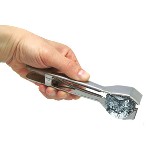 Pinces à glace en acier inoxydable écologiques, outils de cuisine et de bar, artisanat, finition argentée, pinces à glaçons en métal - Product Image 3