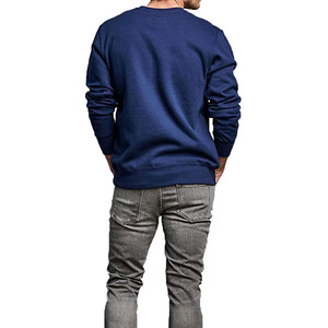 Wholesale 100% Cotton Men's Pullover <b>Sweatshirt</b> Custom Printed Logo Embroidered Puff Technique Solid Pattern Hoodies <b>Sweatshirts</b> - Product Image 5