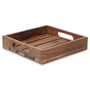 Plateau de service en bois de qualité supérieure, design simple, rectangulaire, artisanal, pour les collations, les fruits secs, les produits de traiteur - Product Image 5