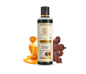 Champú Khadi Natural de Shikakai y Miel 210ml, Para Controlar la Caída del Cabello, Para Reparar el Cabello Dañado, Sin Sulfatos ni Parabenos - Product Image 1