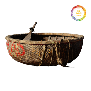 High Strength Bamboo Coracle Traditional Circular Boat For Stable <b>Water</b> Balance And Professional <b>Rowing</b> - Product Image 1
