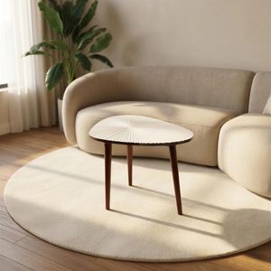 Wooden Triangle Coffee <b>Table</b>, Easy-to-Assemble Home Decor Bedside <b>Table</b>, Nightstand Coffee End <b>Table</b> for Living Room - Product Image 2