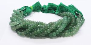 Cuentas redondas lisas de fresa verde natural AAA de 8-9 mm, cuentas de fresa verde de 10 pulgadas para la fabricación de joyería - Product Image 4