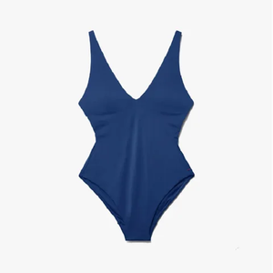 Traje de Baño Entero Sólido para Mujer Tallas Grandes 2026, Ropa de Baño Deportiva Transpirable, Ajustada, de Spandex/Poliéster, Sexy y a la Moda - Product Image 3