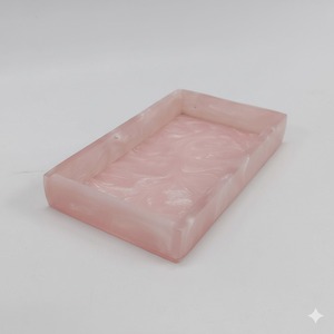 Epoxy Resin Serving Storage Tray Polish Finished Jewelry Organizer Bathroom Counter Tray <b>Coffee</b> <b>Table</b> Luxury Gift Item Accessory - Product Image 3