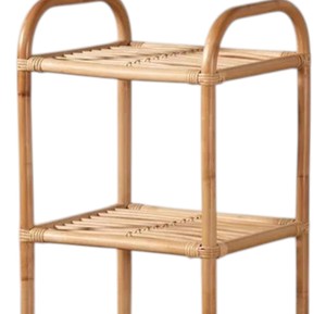 Étagère en rotin tressé à la main traditionnelle, belle solution de rangement pour petite chambre d'enfant, étagère de présentation à lattes pratique, accent décoratif pour la maison - Product Image 2