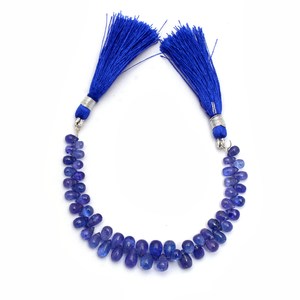 Tanzanita AAA+ de 3x5mm-5x8mm, forma de lágrima suave, briolette, tanzanita natural púrpura, piedras preciosas en forma de gota para la fabricación de joyas. - Product Image 3