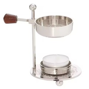 <b>Silver</b> Finish New Attractive Premium Religious Incense <b>Burner</b> for Bakhoor Arabic Design Durable Handmade Eco-Friendly Holder - Product Image 1