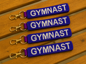 Personalized Gymnastics Beaded Wristlet Keychain Handmade Eco-Friendly Durable Glass Beads Team Gift Custom Sports Key Fob - Product Image 5