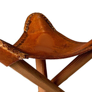 Silla Plegable de Cuero Genuino Premium 2026 OEM, Tipo Trípode, para Camping, Caza y Tiro, con Logotipo Personalizado, Asiento Portátil para Exteriores, Hecho en Imra - Product Image 3