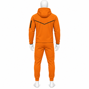 Nouvelle Collection : Ensemble de survêtement à capuche entièrement zippé, 100% Coton, style sportif, avec logo imprimé, effet délavé à l'acide, grammage lourd, en promotion - Product Image 4