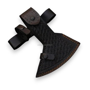 Hacha de Estilo Vikingo de Acero de Damasco Forjado a Medida con Mango de Madera y Funda de Cuero, Hacha de Carpintería OEM Personalizada - Product Image 5