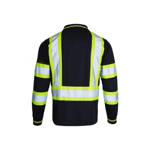 เสื้อโปโลสะท้อนแสงแขนยาวสีเหลืองมองเห็นได้ชัดเจนสำหรับผู้ชาย โพลีเอสเตอร์ ใส่ได้ทุกฤดู ชุดยูนิฟอร์ม ชุดทำงานสำหรับเจ้าหน้าที่ - Product Image 5