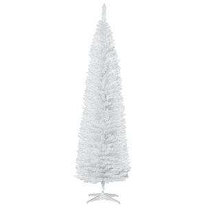 Albero di Natale Artificiale Bianco Sottile di 2,1 Metri con 499 Rami Realistici e Supporto in Plastica, Decorazione Natalizia - Product Image 1