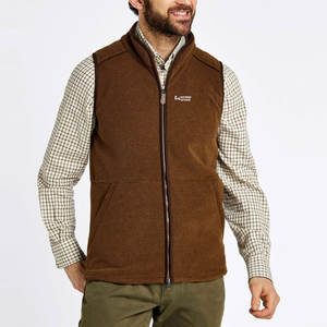 Chalecos de lana personalizados de última tendencia para hombre, sin mangas, a precio asequible, con cremallera. - Product Image 2