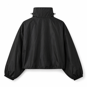 Custom <b>Womens</b> <b>Lightweight</b> Oversized Windbreaker <b>Jacket</b> Stand Collar Full Zip Casual Fashion Private Label Wholesale Manufacturer - Product Image 2