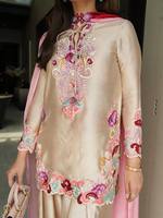 Nuevo Salwar Farshi de TENNECY para Mujer, Diseño de Diseñador, para Fiestas, Satén Puro Elástico, Sin Arrugas, de Secado Rápido, Reversible, con Bordado