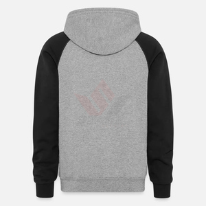 Sweat-shirt à capuche gris pour homme avec manches raglan noires, logo sur le devant, séchage rapide, coupe classique, molleton décontracté, vêtement d'automne - Product Image 5