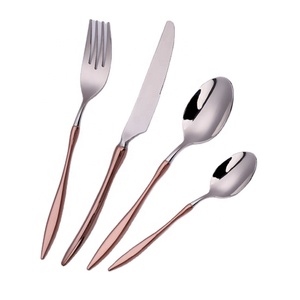 Couverts en acier inoxydable de haute qualité de taille personnalisée couverts décoratifs en métal avec poignée en verre pour le thé à l'école fabriqués - Product Image 1