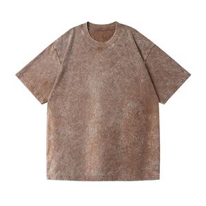 T-shirts personnalisés de luxe 2026 pour hommes en coton épais, avec col contrastant, coupe oversize, manches courtes, en tissu tricoté, vierges, prix abordable - Product Image 5