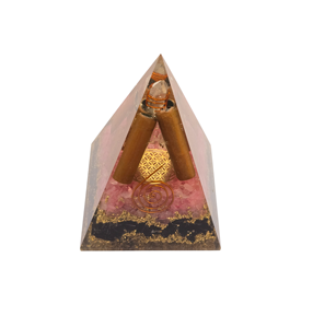Pyramide de Reiki FOL en Orgone, Quartz Rose, Tourmaline Noire et Couche de Cuivre avec Pointe de Cristal Chargée, Faite à la Main par AmayraCrystal - Product Image 3
