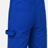 Salopette en sergé de coton personnalisable pour homme, haute visibilité, respirante, coutures robustes, poches utilitaires, genoux renforcés