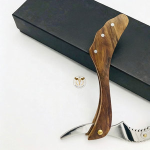 QORVEX INSTRUMENTS Rasoir droit à lame unique avec manche en bois haut de gamme et logo personnalisé, en acier inoxydable, pour barbier, OEM ODM - Product Image 3