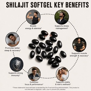 Gélules de Shilajit Naturel de l'Himalaya + Huile de Nigelle OEM/ODM, 30 unités, Shilajit Premium Riche en Acide Fulvique et Plus de 85 Oligo-éléments - Product Image 2