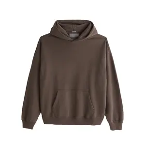 Pull en molleton doux et lourd pour homme, nouveau Style, surdimensionné, uni, impression de Logo personnalisé, bon marché - Product Image 1