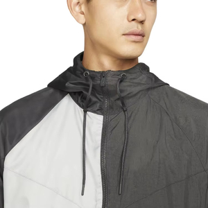 Chaqueta Bomber con Capucha para Hombre, Diseño Color Block, Cortavientos, Poliéster, Casual, Cierre de Cremallera, Corte Regular, para Otoño - Product Image 2