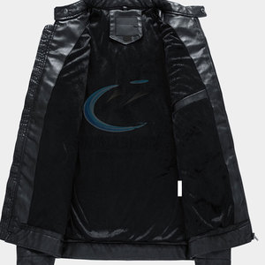 Veste en cuir imperméable pour homme, nouvelle veste en cuir élégante pour l'hiver - Product Image 3