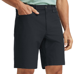 Pantalones cortos de golf para hombre con impresión de logotipo personalizada, de secado rápido, que absorben la humedad, para entrenamiento, de color sólido, transpirables, de poliéster. - Product Image 5
