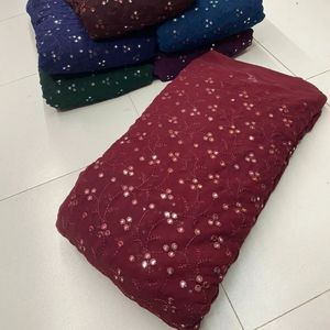 Premium Sequence Embroidery Fabric For Women Fashion Wear Designer <b>Garments</b> Party Wear Dresses Kaftan Abaya Bridal Wear - Product Image 3