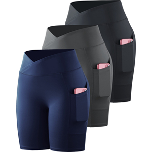 Shorts de compression athlétiques personnalisés pour femmes, haute performance en polyamide extensible, pour fitness, gym, course, entraînement, yoga, OEM, ODM, vente en gros - Product Image 3