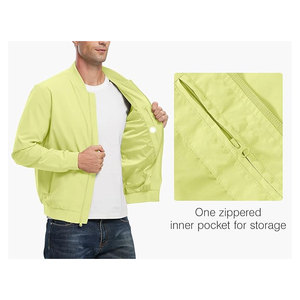 Men's <b>Lightweight</b> <b>Bomber</b> <b>Jacket</b> Casual Fashion Stylish Windbreaker Light Comfortable Everyday Wear Trendy Street Style Outerwear - Product Image 4