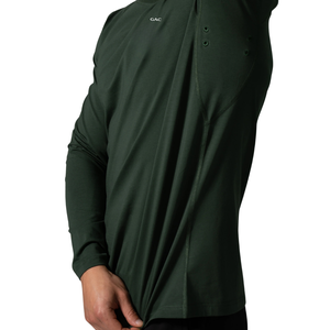 Men's <b>Black</b> O-Neck <b>Long</b> Sleeve <b>T</b>-<b>Shirt</b> Polyester/Cotton Blend Breathable Quick Dry Logo Design Regular Fit Casual Daily Wear - Product Image 4